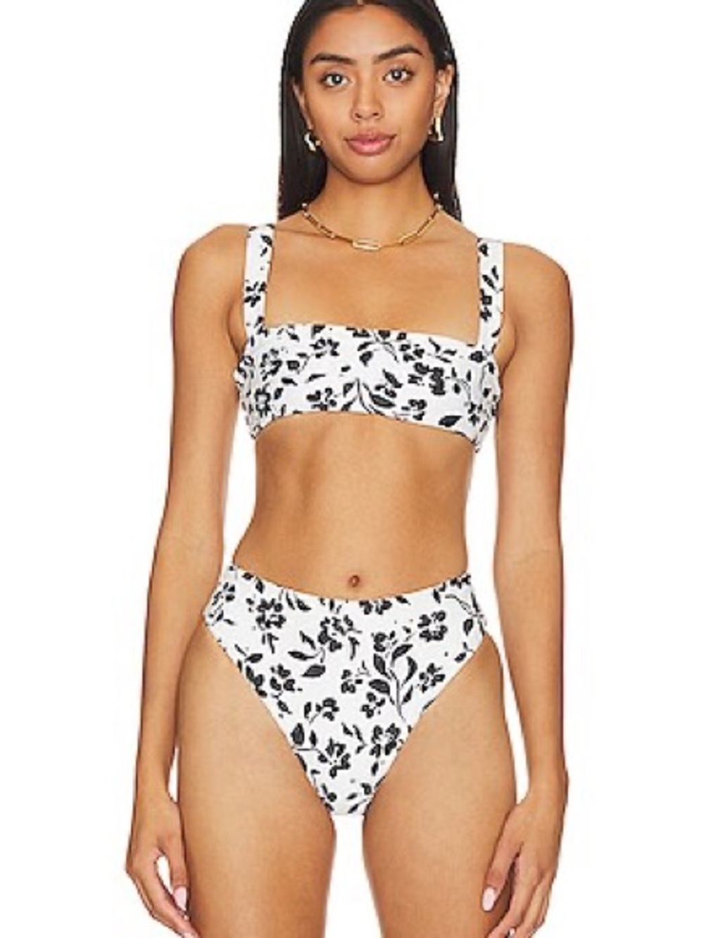 Lovers & Friends Astor Top and Kava Bottom in Natural Black Blooms